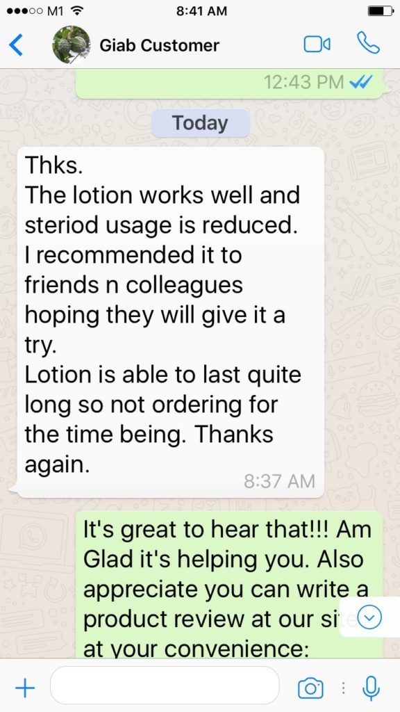 Customer review for gloves in a bottle singapore