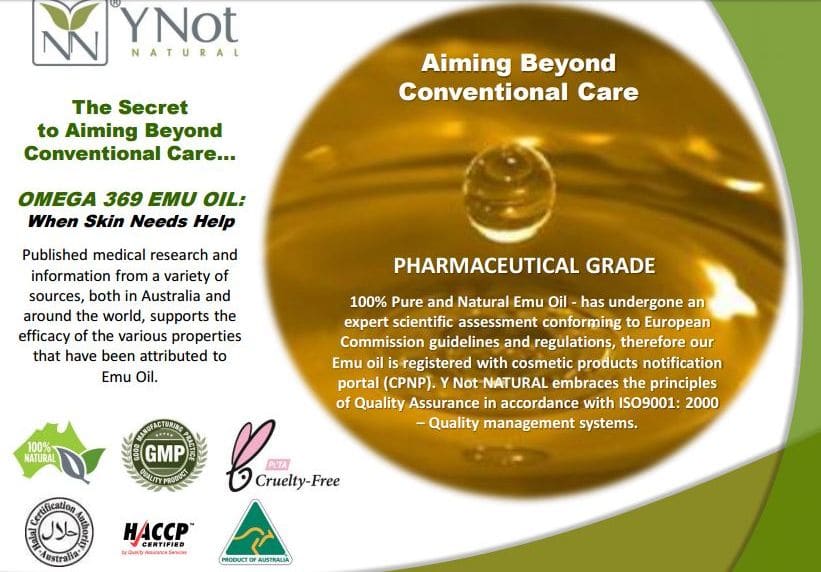 YNN Omega369 Emu Oil pharmaceutical-grade