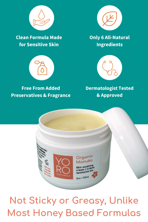 YoRo Naturals Organic Manuka Skin Soothing Cream (59ml) - Image 5