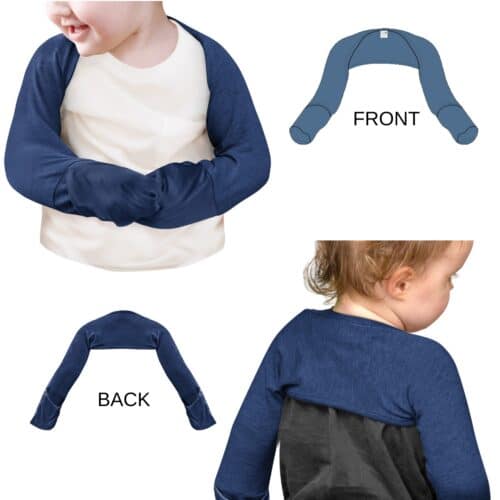 Zinc-infused Summer Mesh Mitten Sleeves For Kids With Eczema