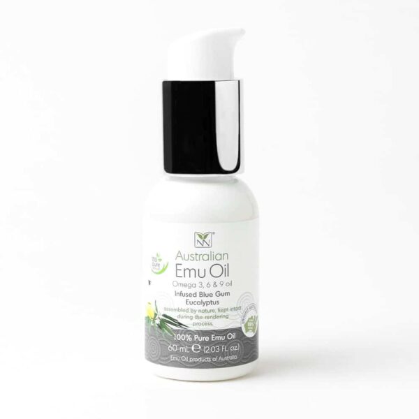 Y-Not Natural 100% Pure Emu Oil Infused with Eucalyptus Omega 3,6 & 9 (60ml)