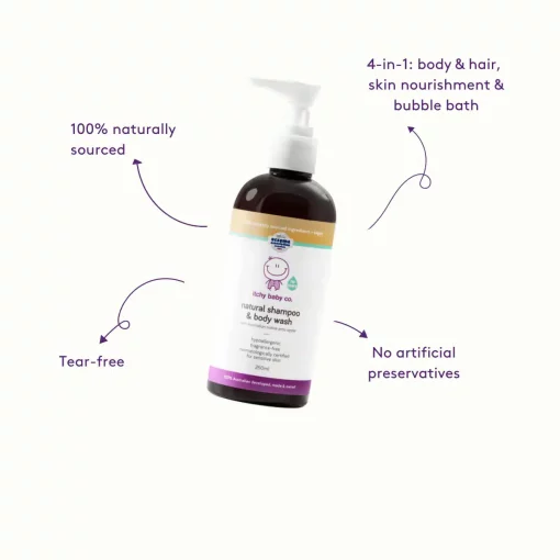 Itchy Baby Co. Natural Baby Shampoo & Body Wash 250ml - Image 3