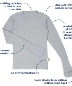 [Coming Soon] Children Eczema Mitten Sleeves Tee | Scratch Mittens T-Shirt