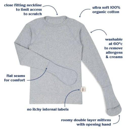 [Coming Soon] Children Eczema Mitten Sleeves Tee | Scratch Mittens T-Shirt